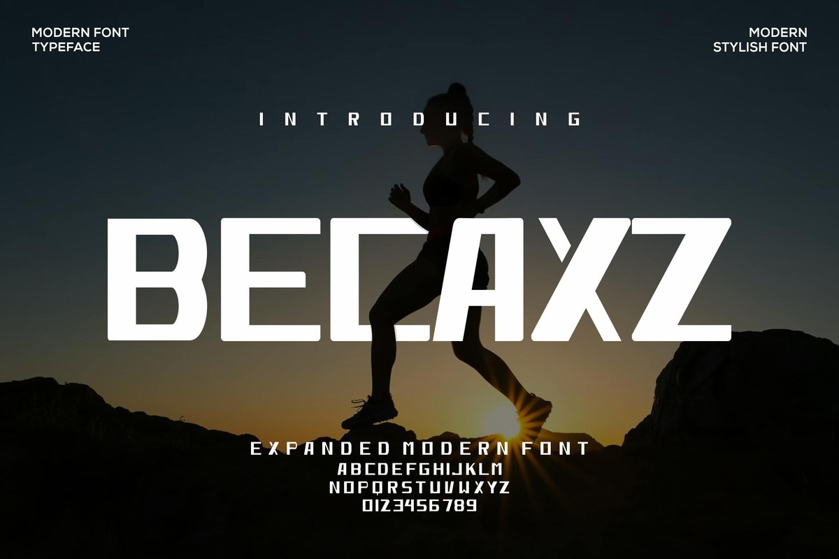 Шрифт Becaxz