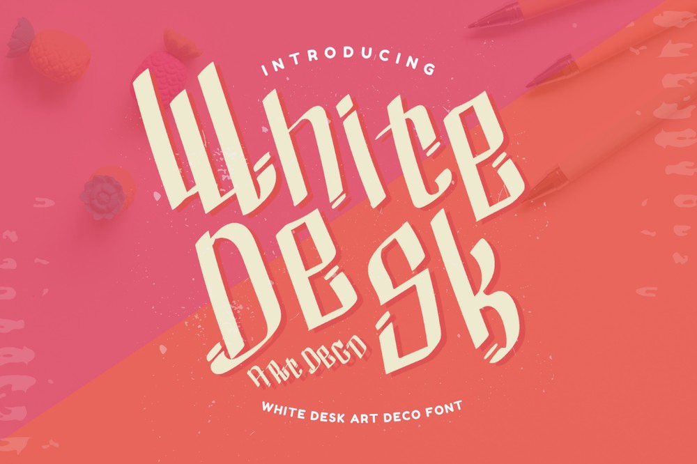 White Desk Art Deco