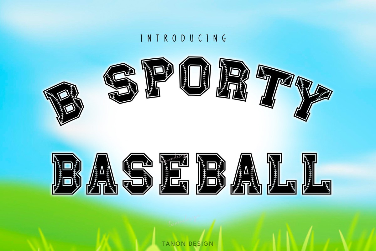 Шрифт B Sporty Baseball