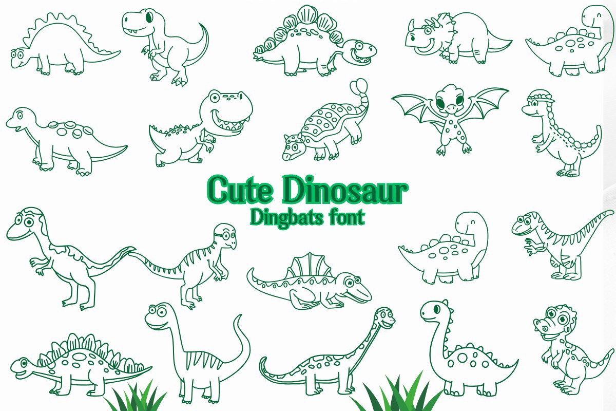 Шрифт Cute Dinosaur