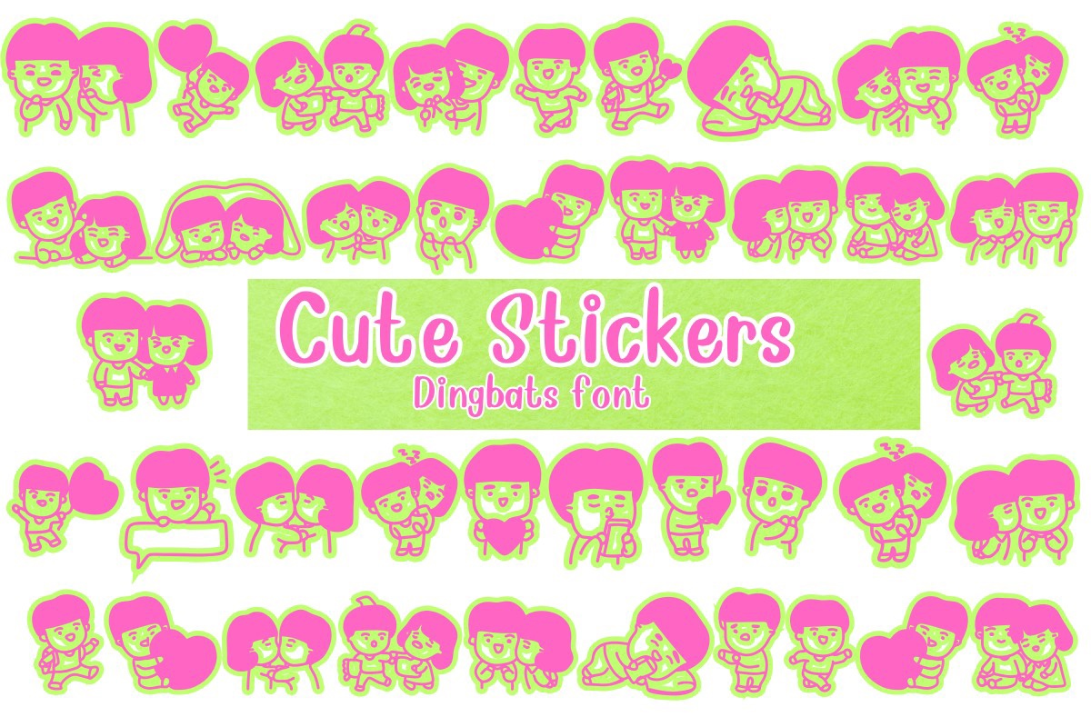 Шрифт Cute Stickers