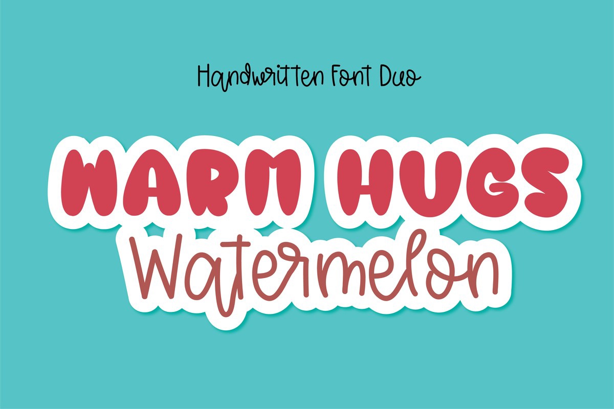 Шрифт WarmHugs Watermelon