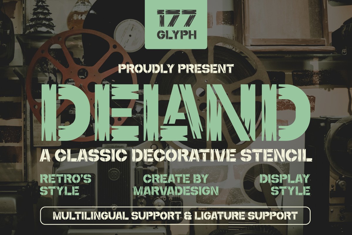 Шрифт Deland