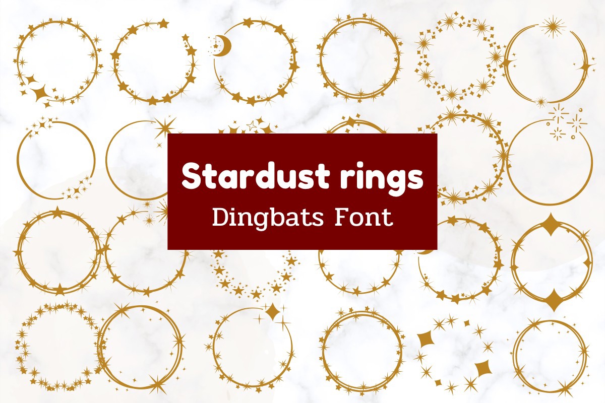 Шрифт Stardust Rings