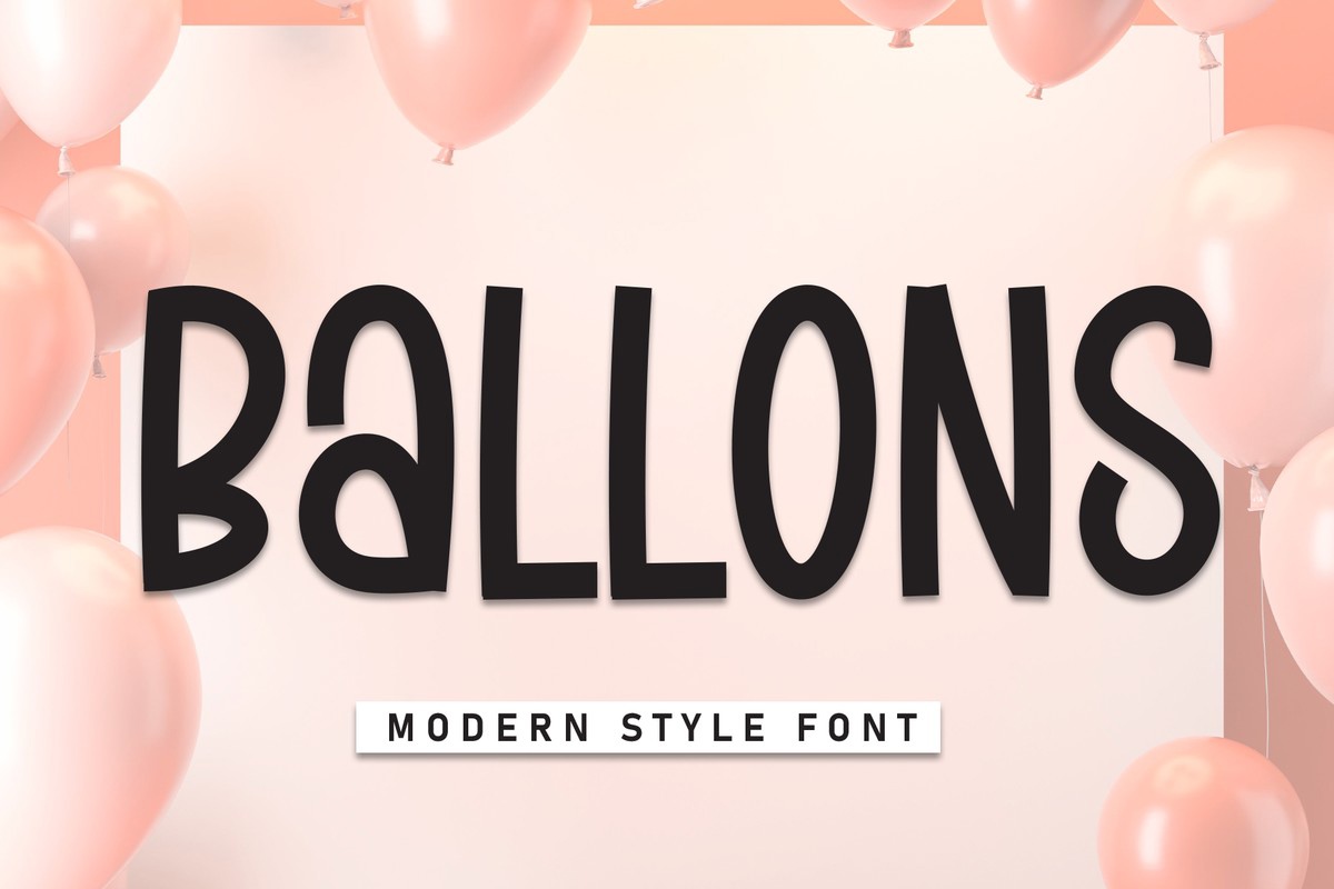 Шрифт Ballons