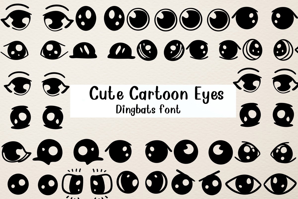 Шрифт Cute Cartoon Eyes