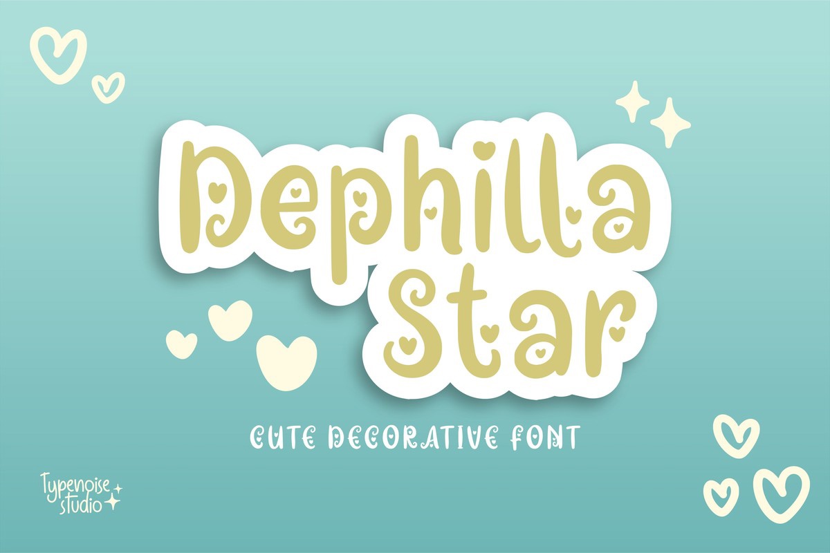 Шрифт Dephilla Star