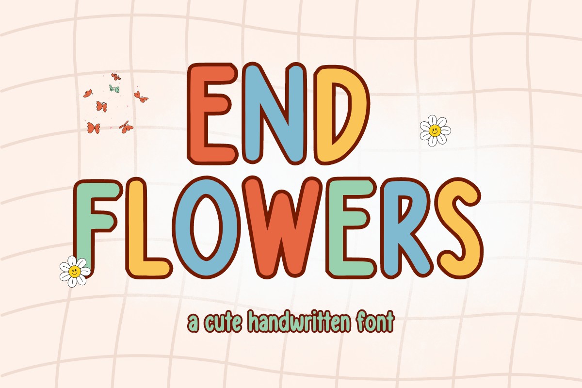 Шрифт End Flower