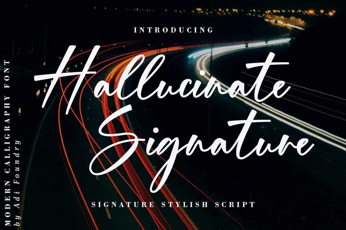 Шрифт Hallucinate Signature