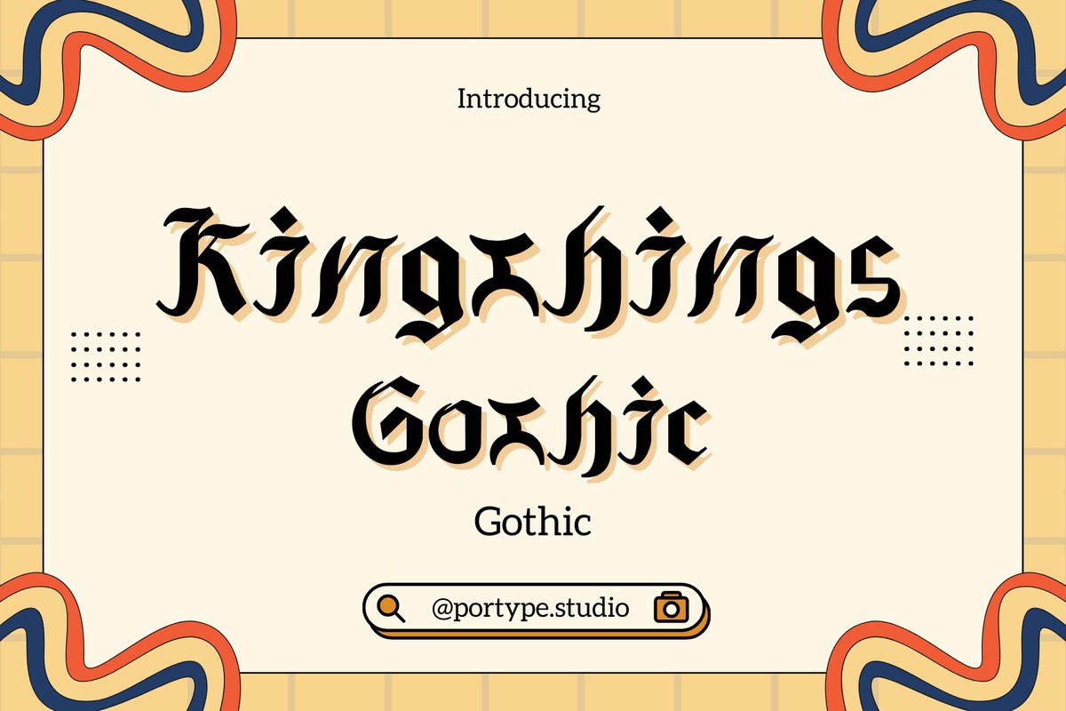 Шрифт Kingthings Gothic