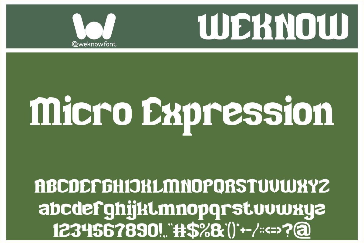 Шрифт Micro Expression