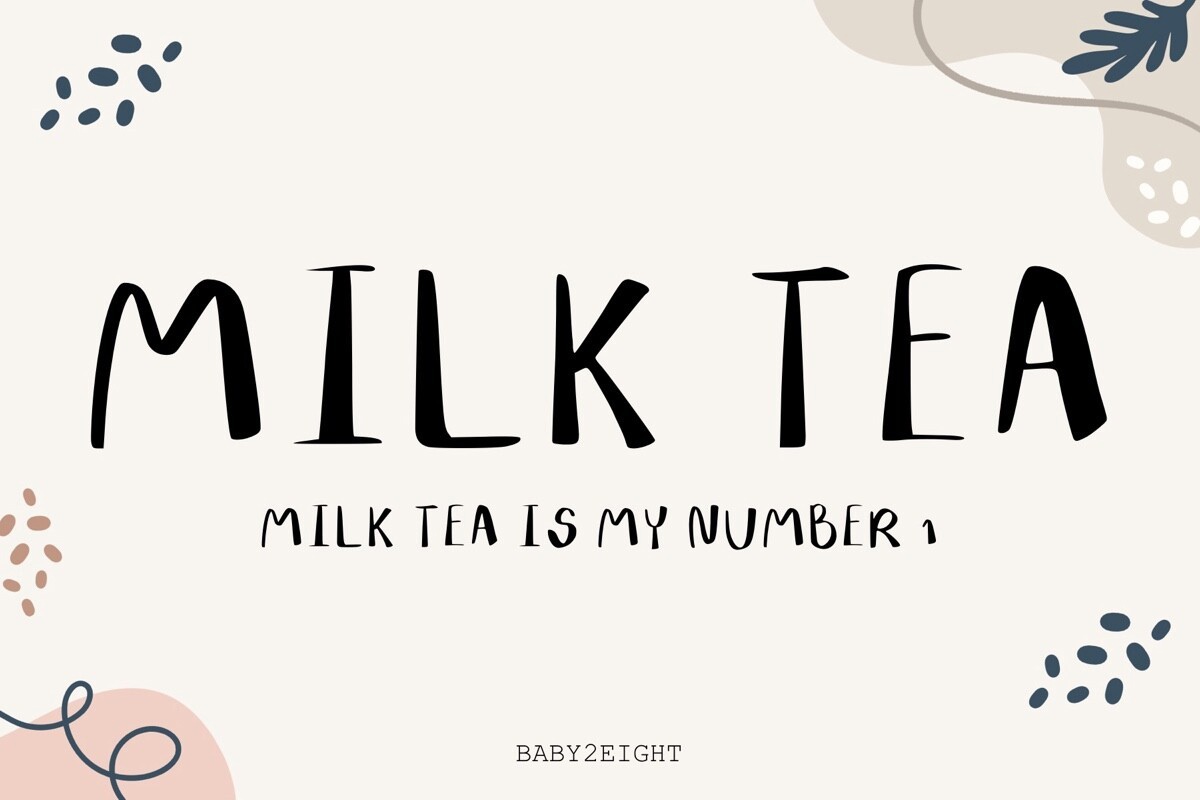 Шрифт B2E Milk Tea