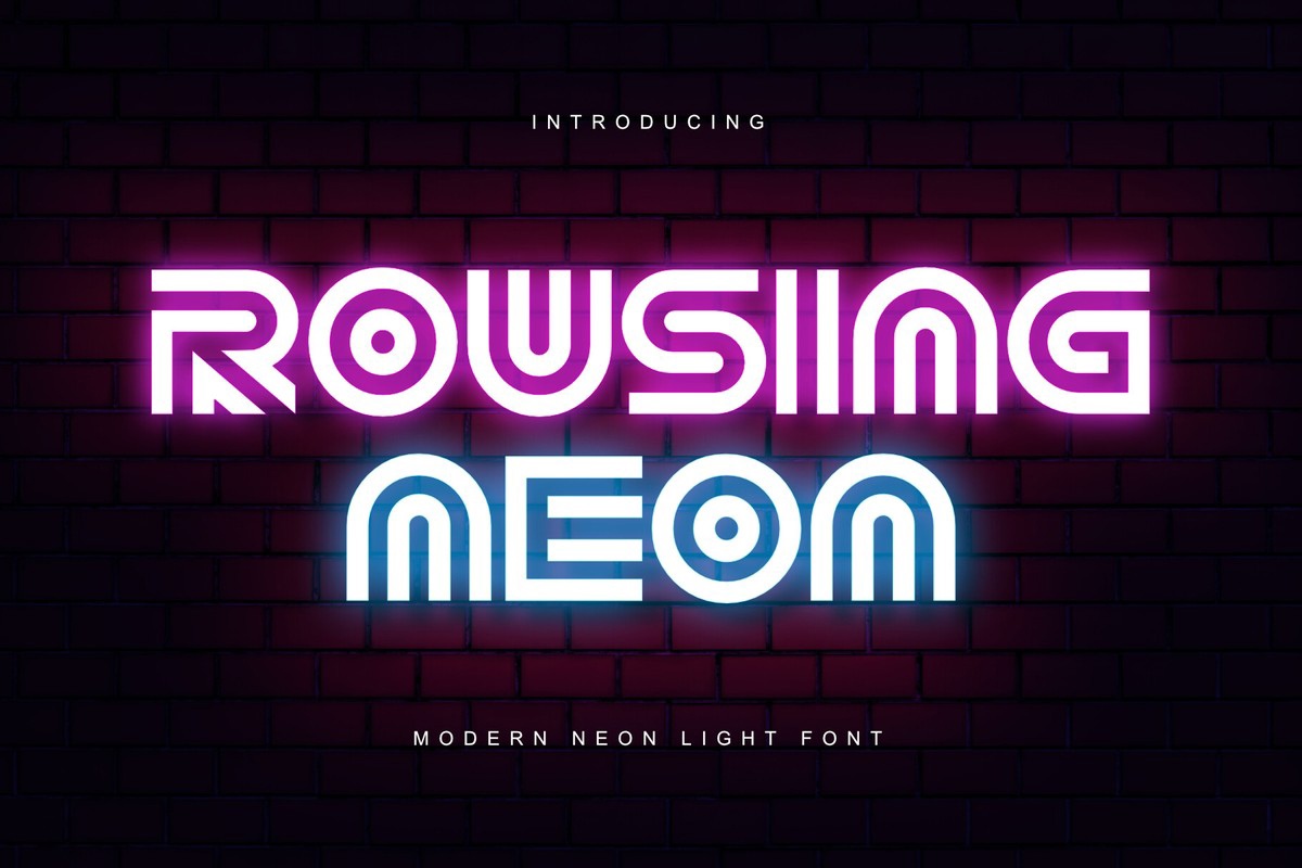 Шрифт Rousing Neon