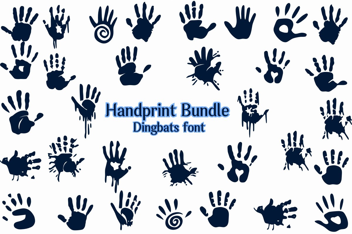 Шрифт Handprint Bundle