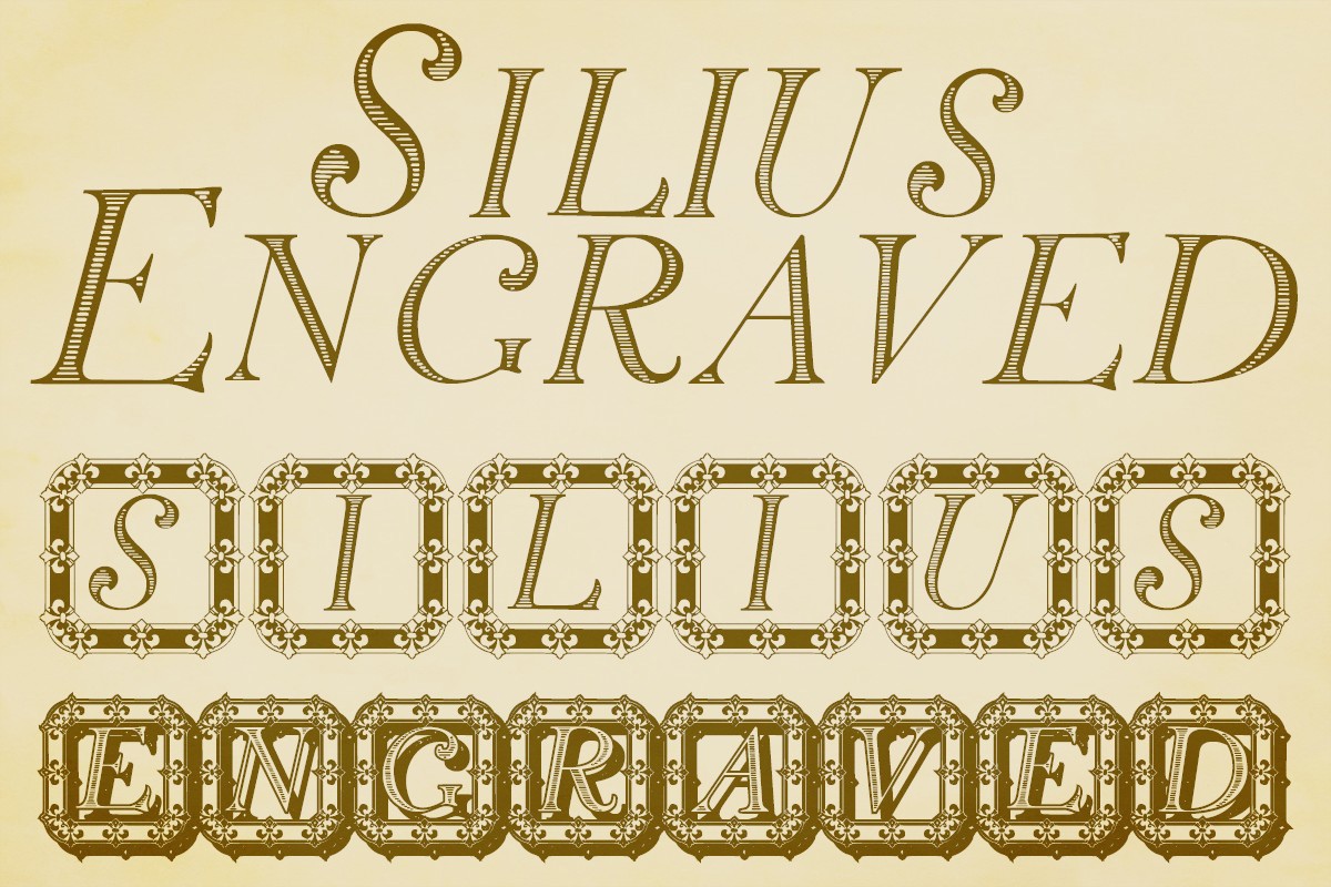 Шрифт Silius Engraved