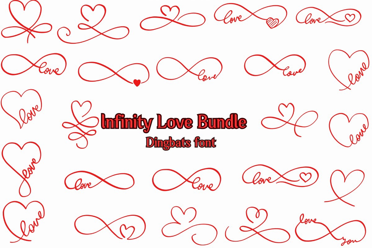 Шрифт Infinity Love Bundle