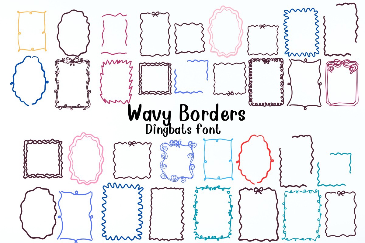 Шрифт Wavy Borders