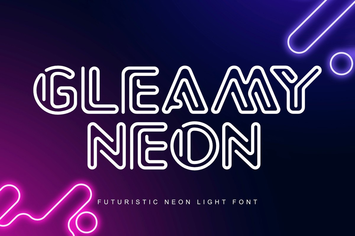 Шрифт Gleamy Neon