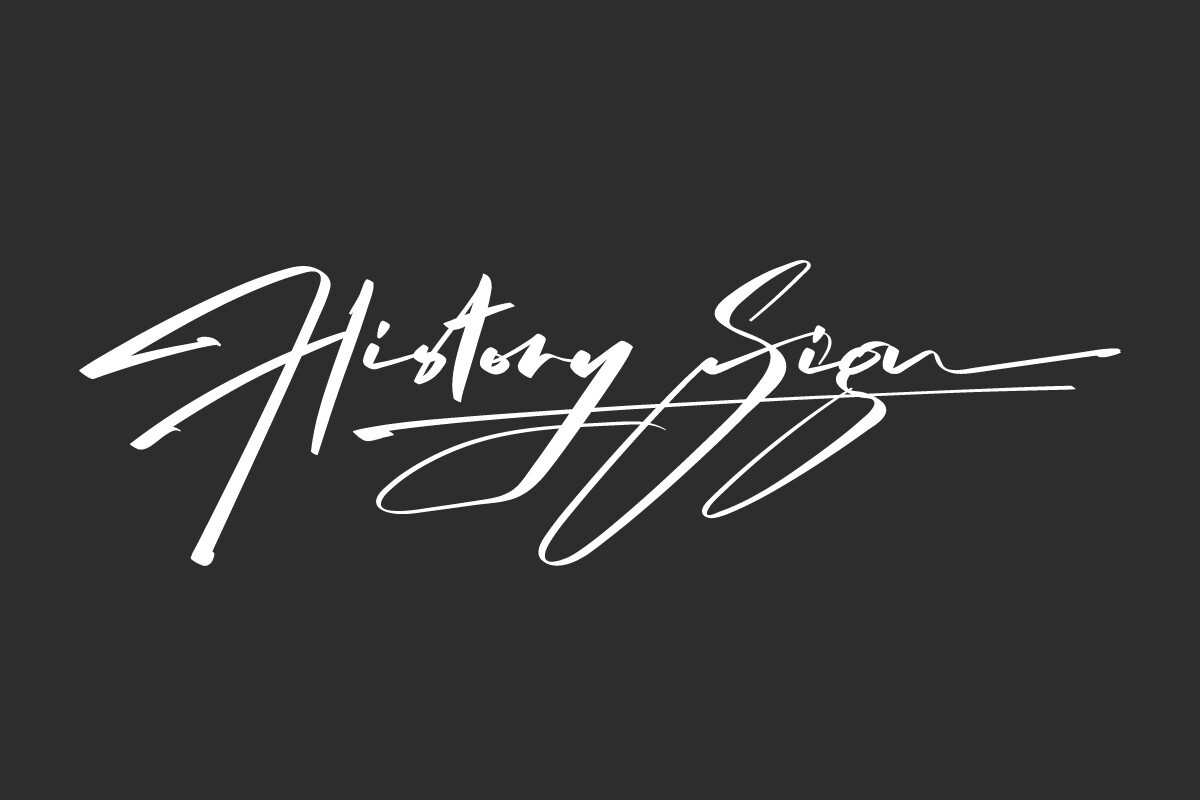 Шрифт History Sign