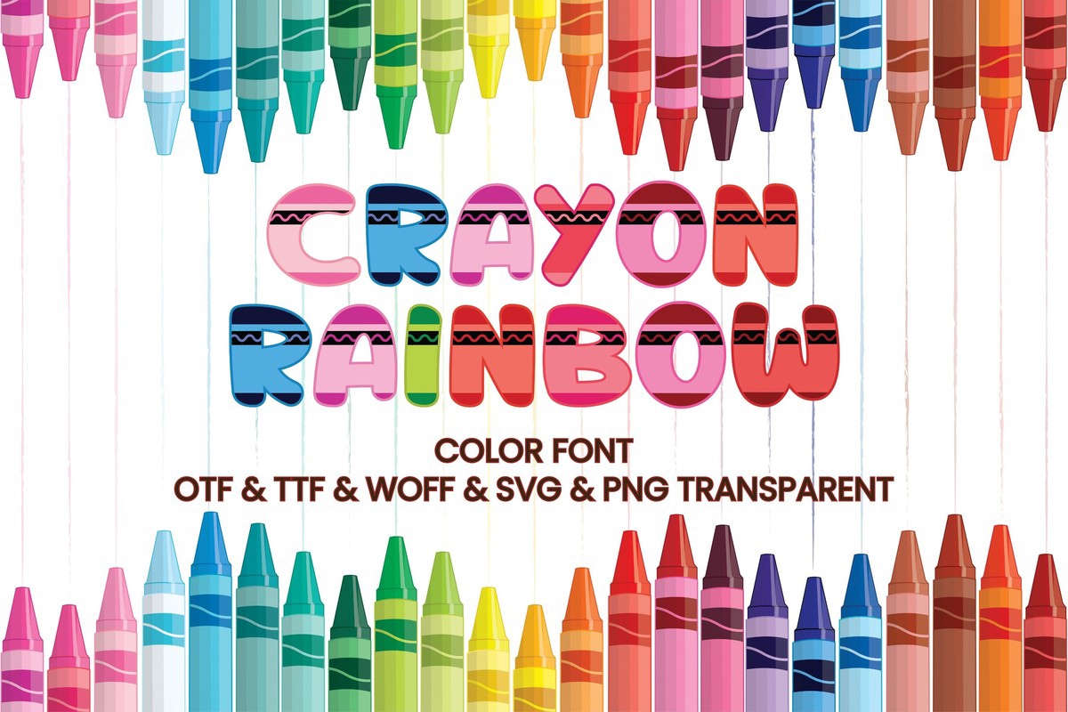 Шрифт Crayon Rainbow