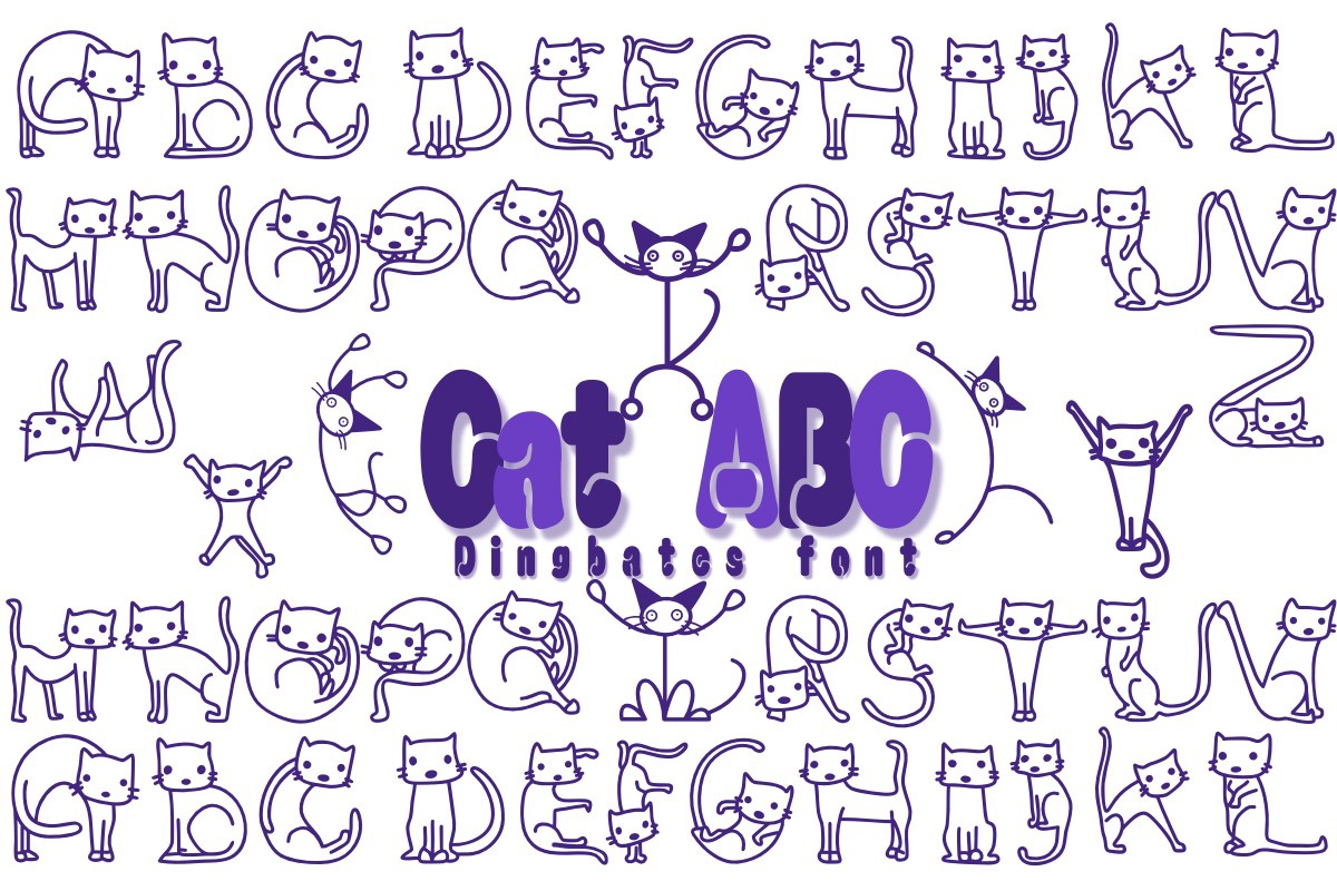 Шрифт Cat ABC