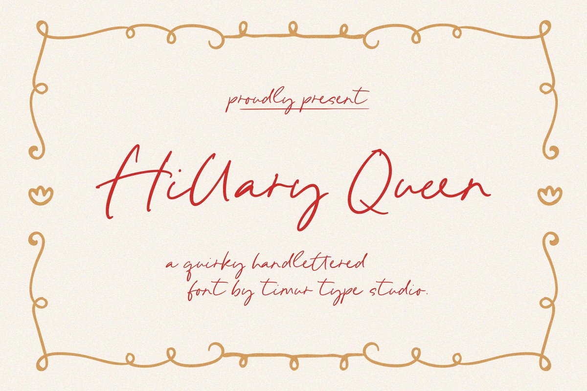 Шрифт Hillary Queen 