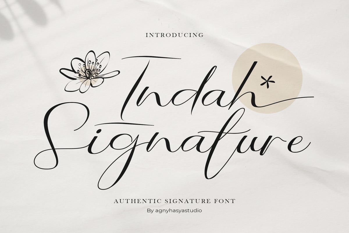 Шрифт Indah Signature