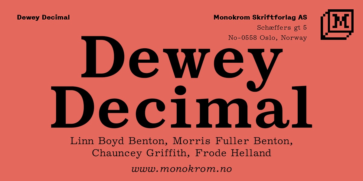 Шрифт Dewey Decimal