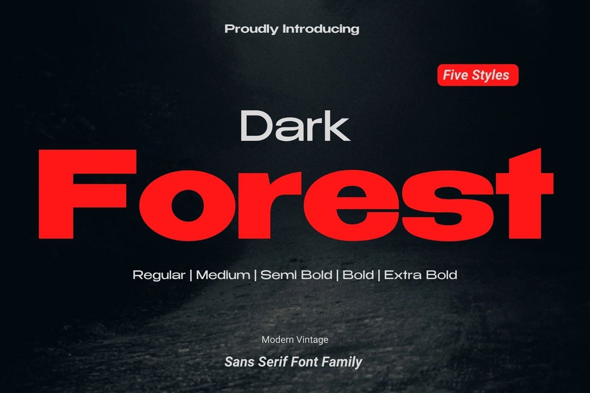 Шрифт Dark Forest