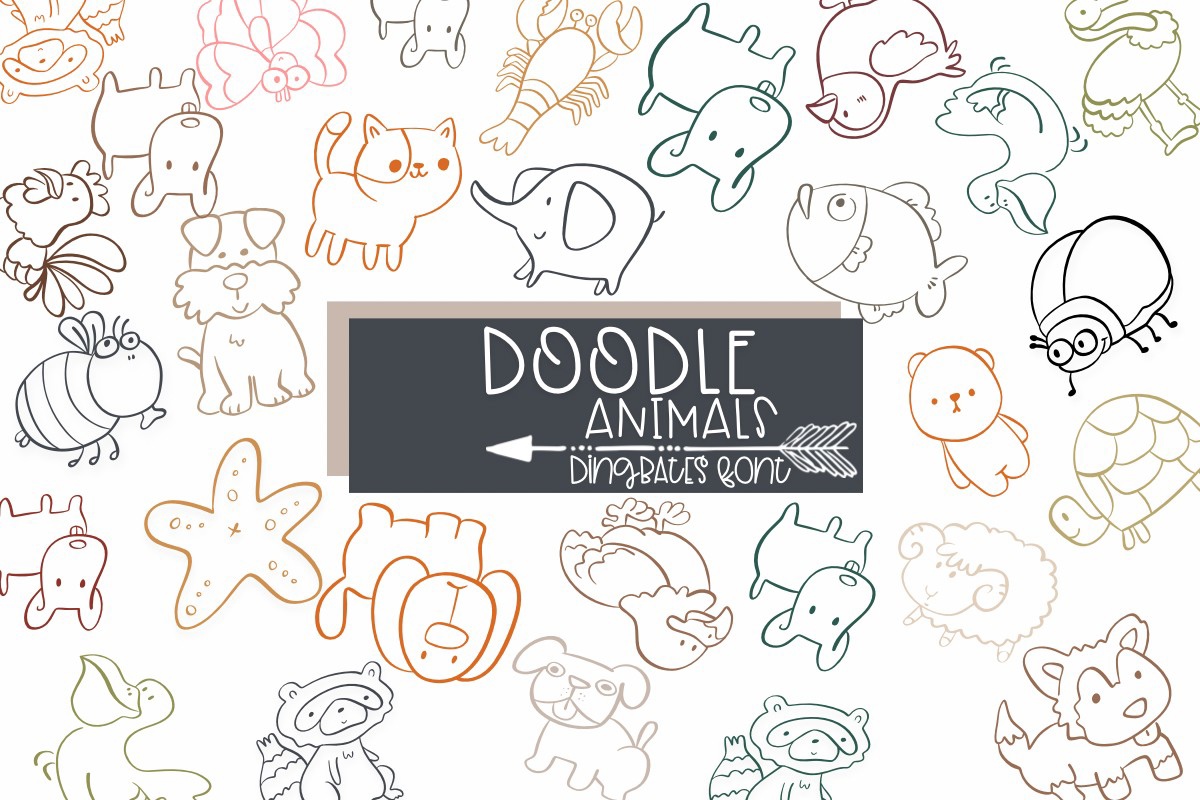 Шрифт Doodle Animals