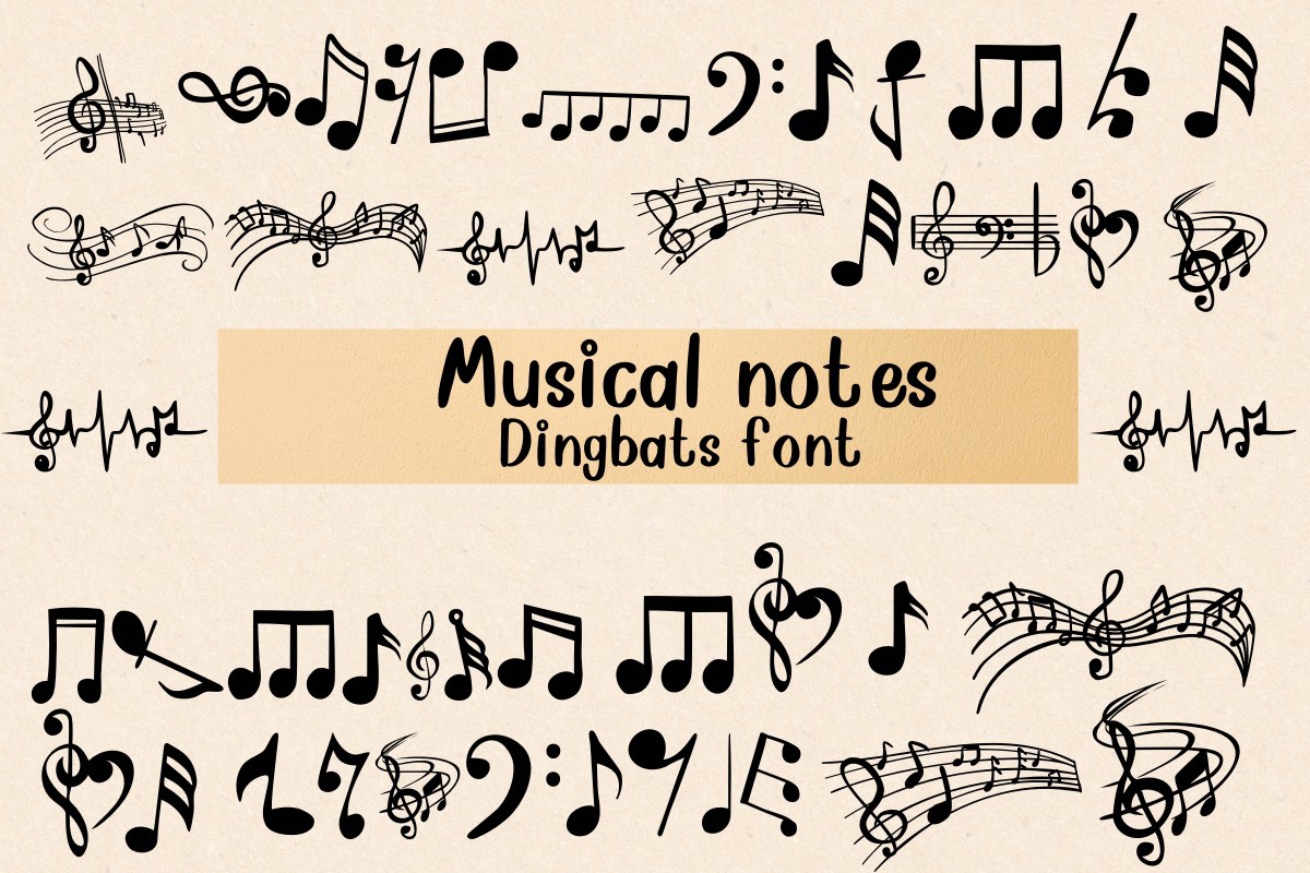 Шрифт Musical Notes