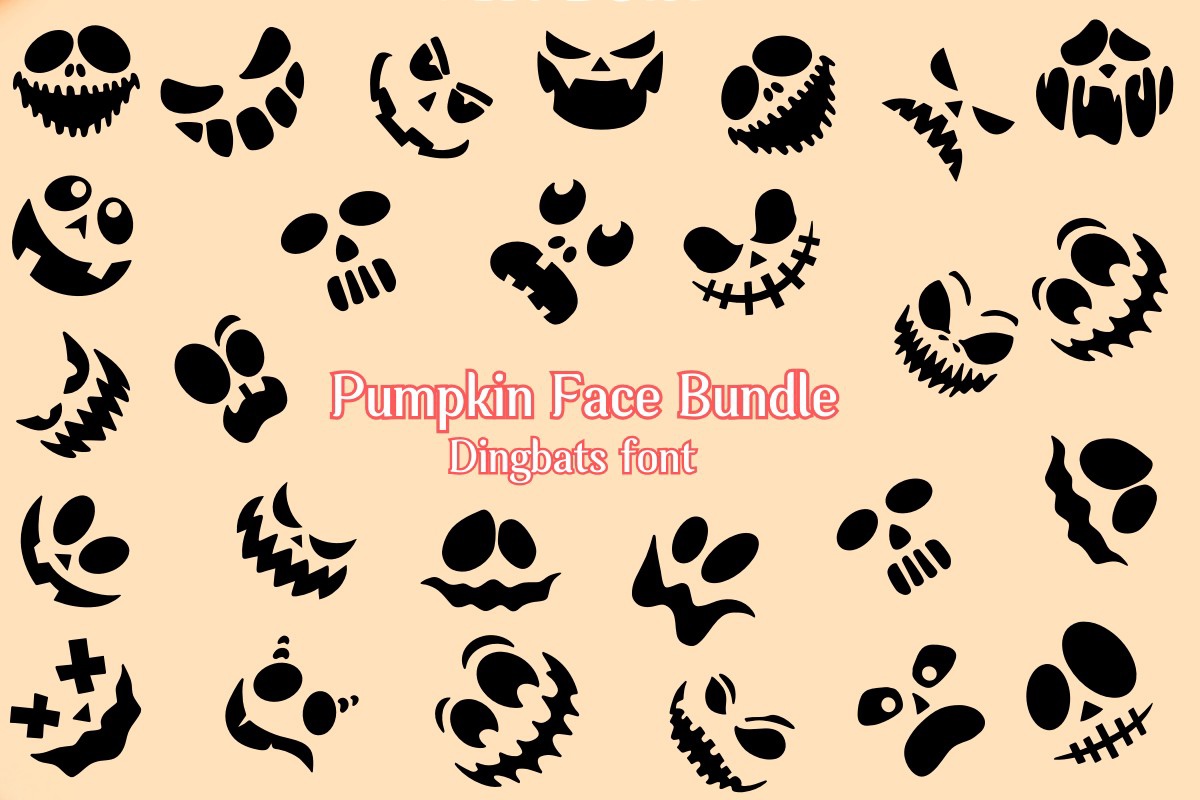 Шрифт Pumpkin Face Bundle