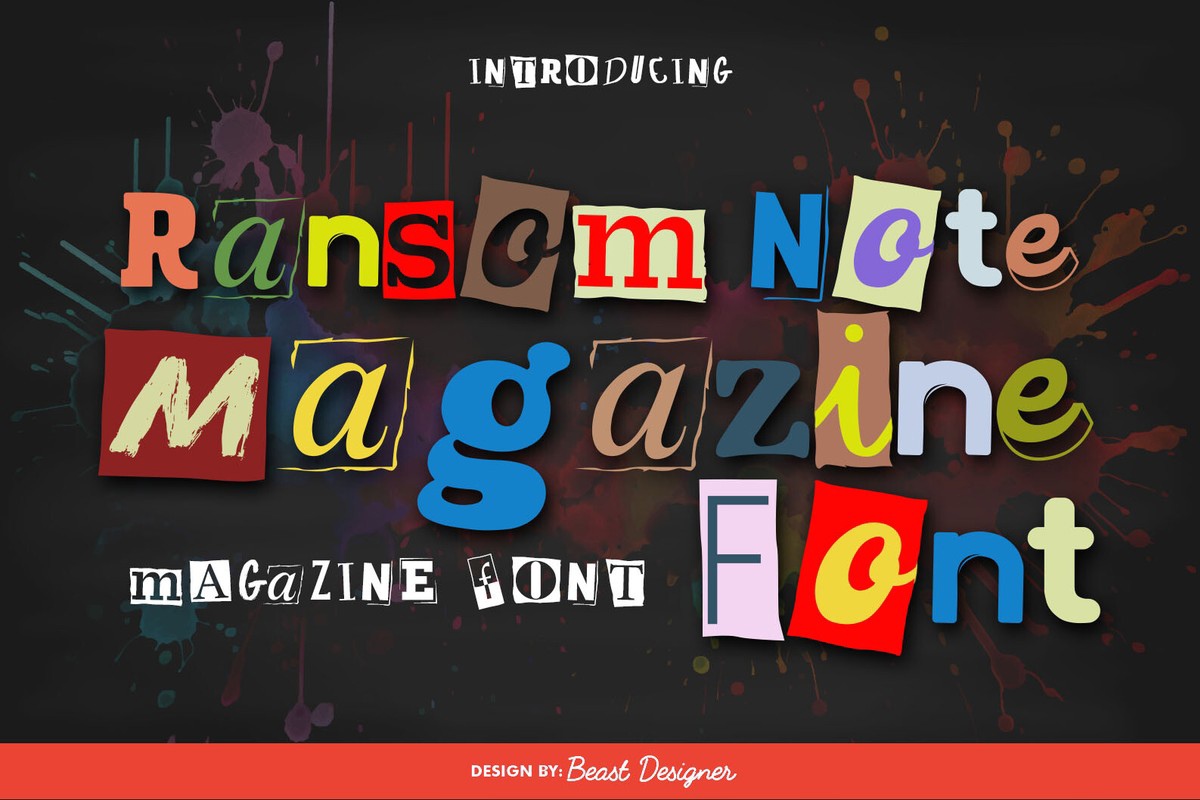 Шрифт Ransom Note Magazine