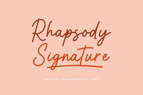 Шрифт Rhapsody Signature