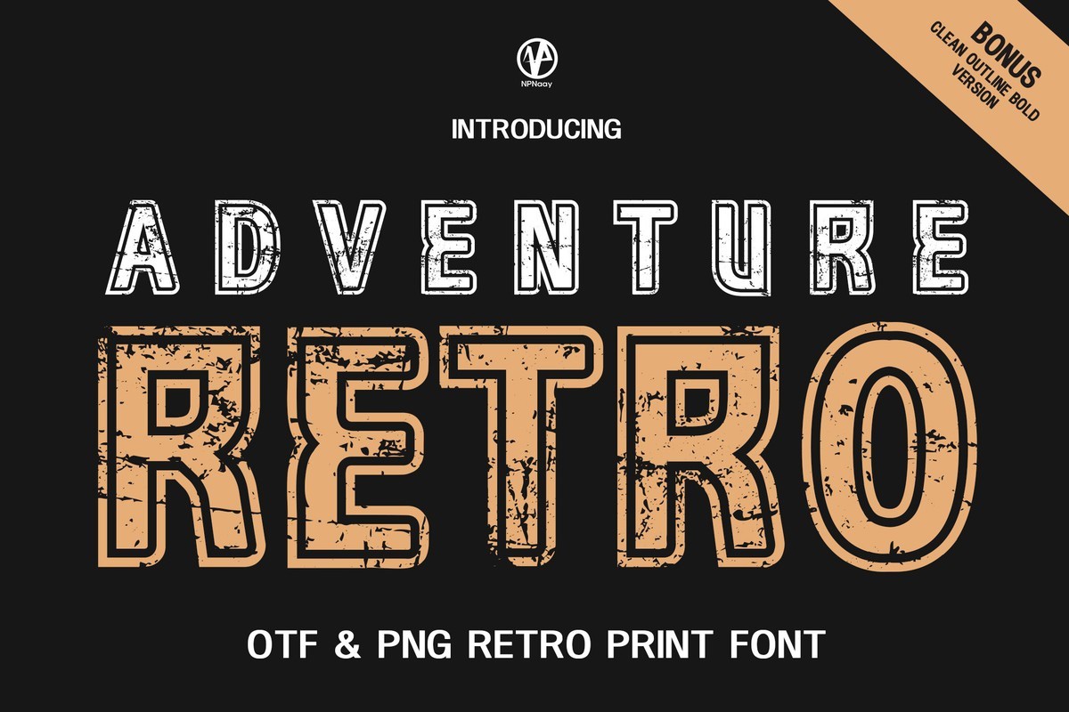 Шрифт Adventure Retro