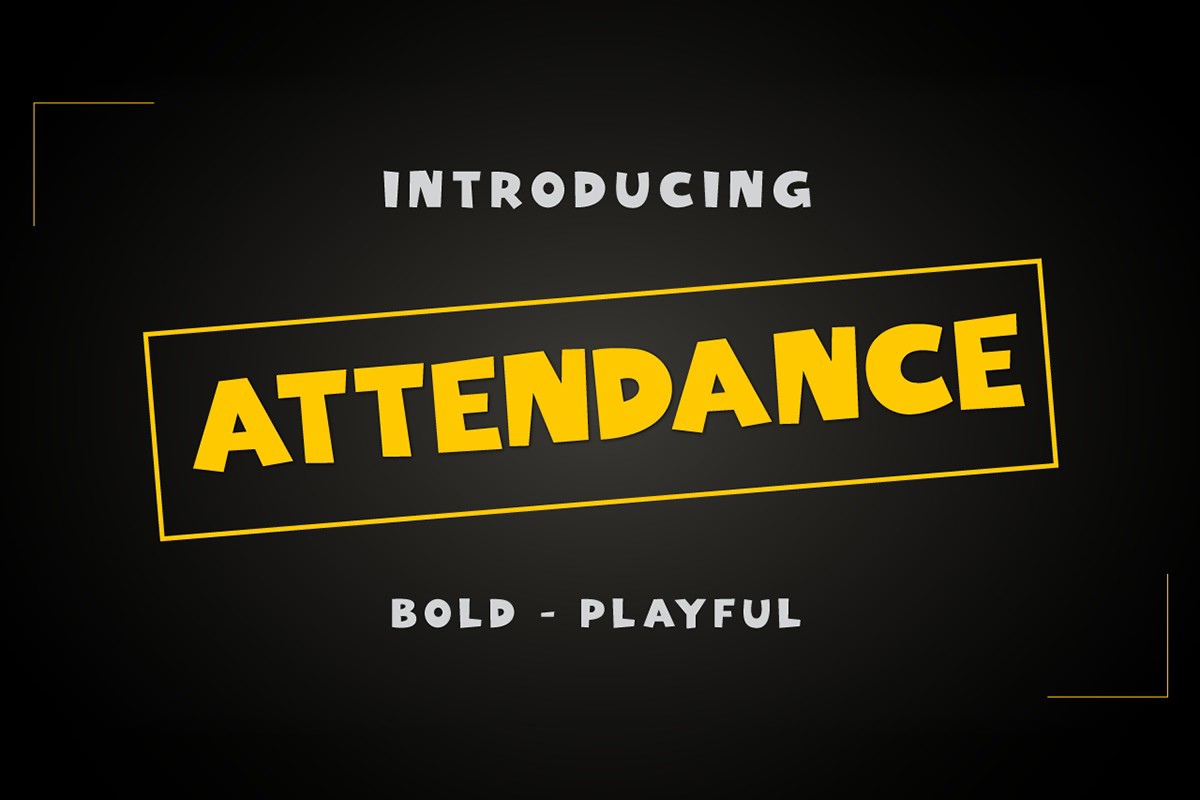 Шрифт Attendance