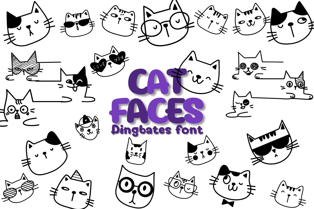 Шрифт Cat Faces