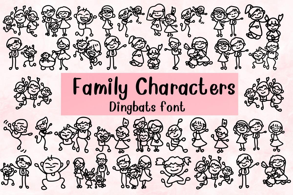 Шрифт Family Characters