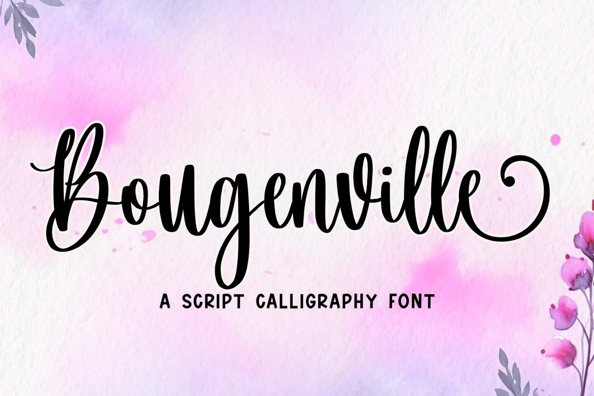 Шрифт Bougenville