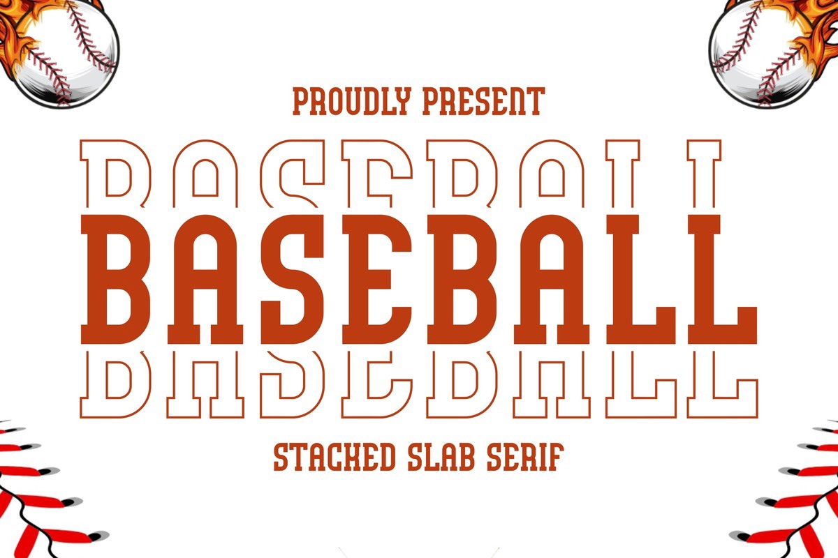 Шрифт Baseball Stacked