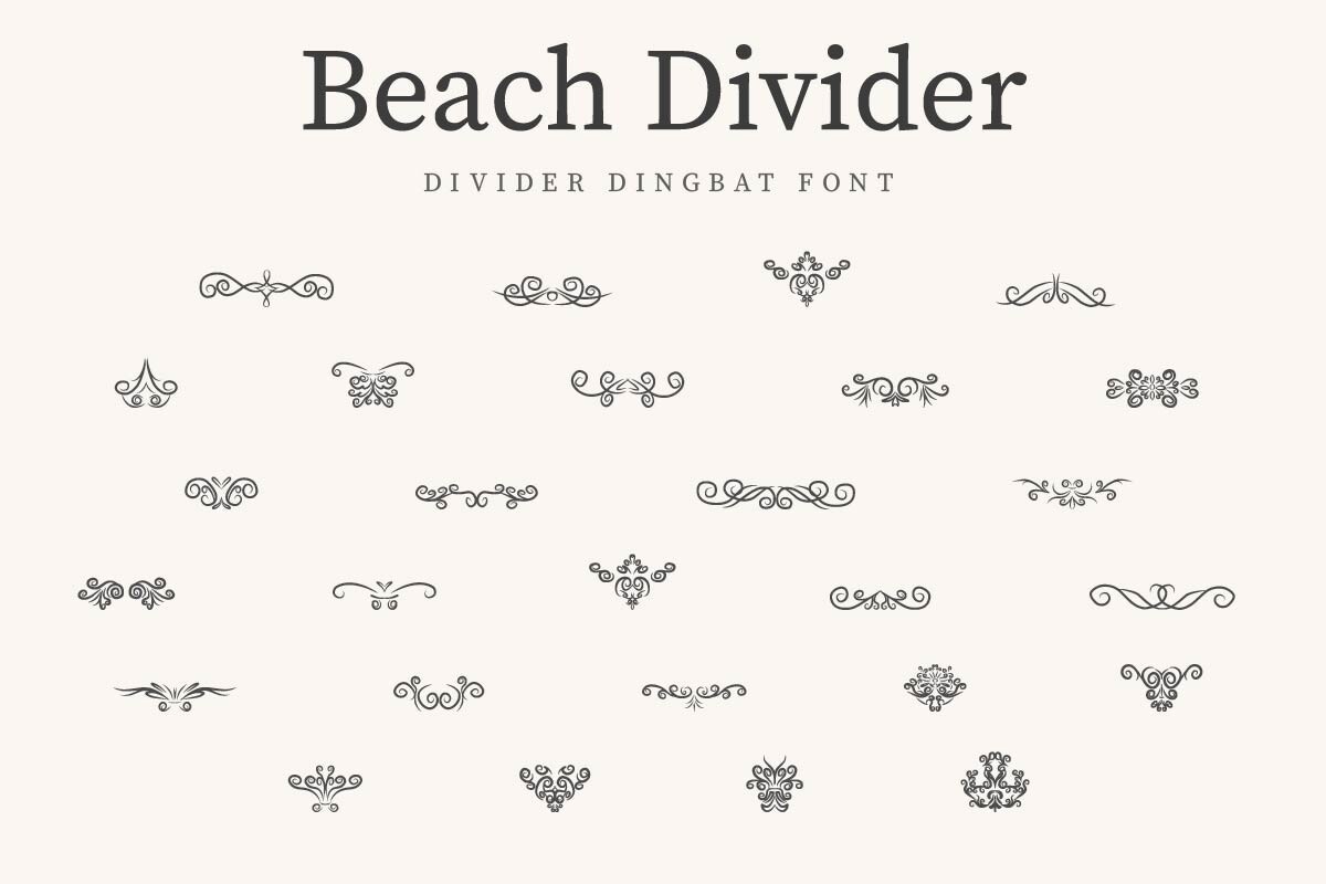 Шрифт BeachDivider