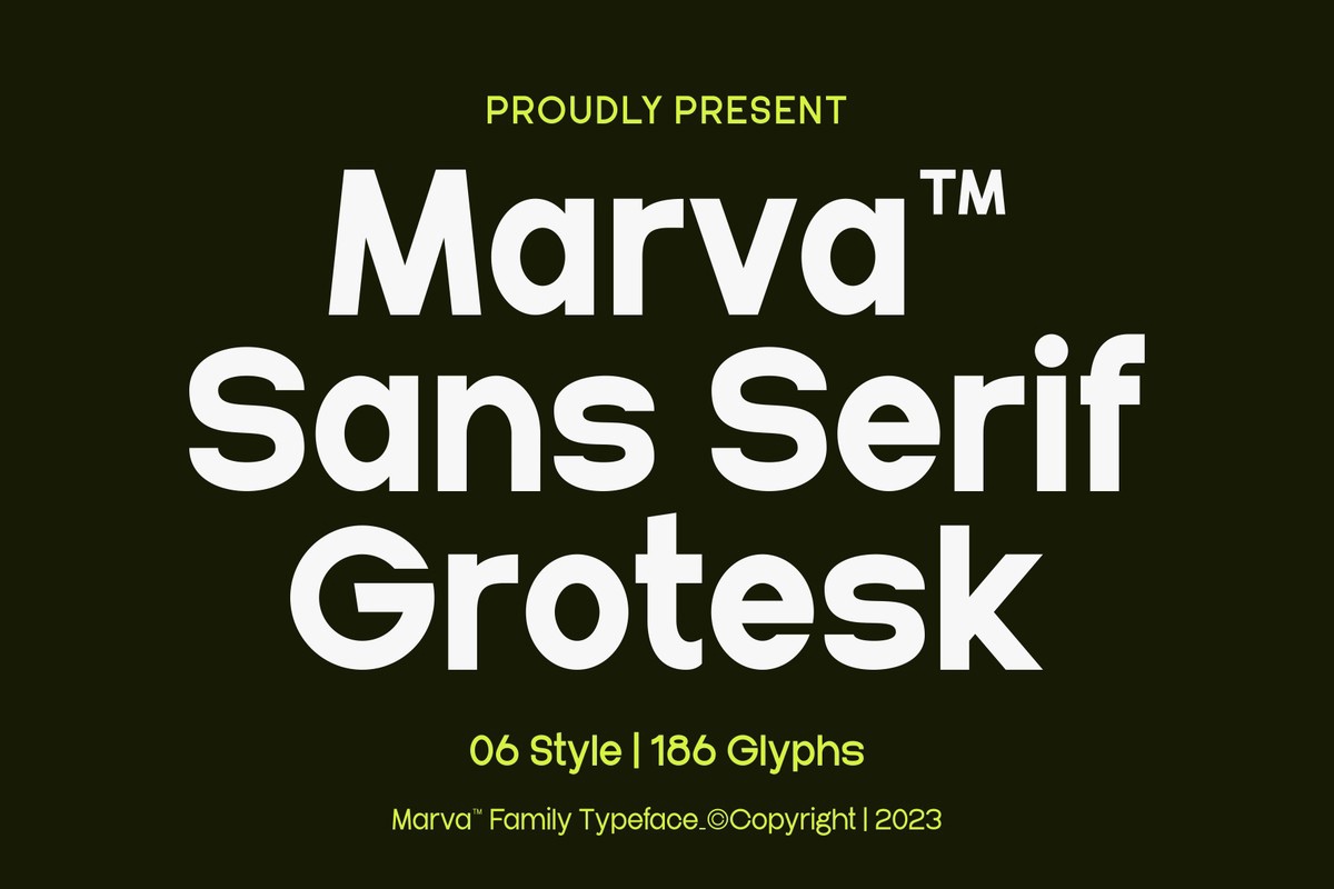 Шрифт Marva