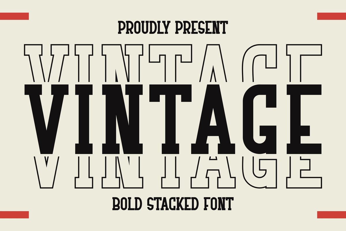 Шрифт Vintage Stacked