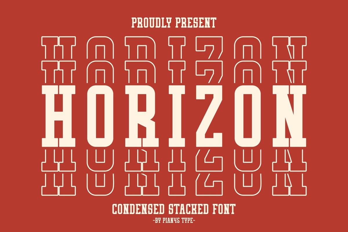 Шрифт Horizon Stacked