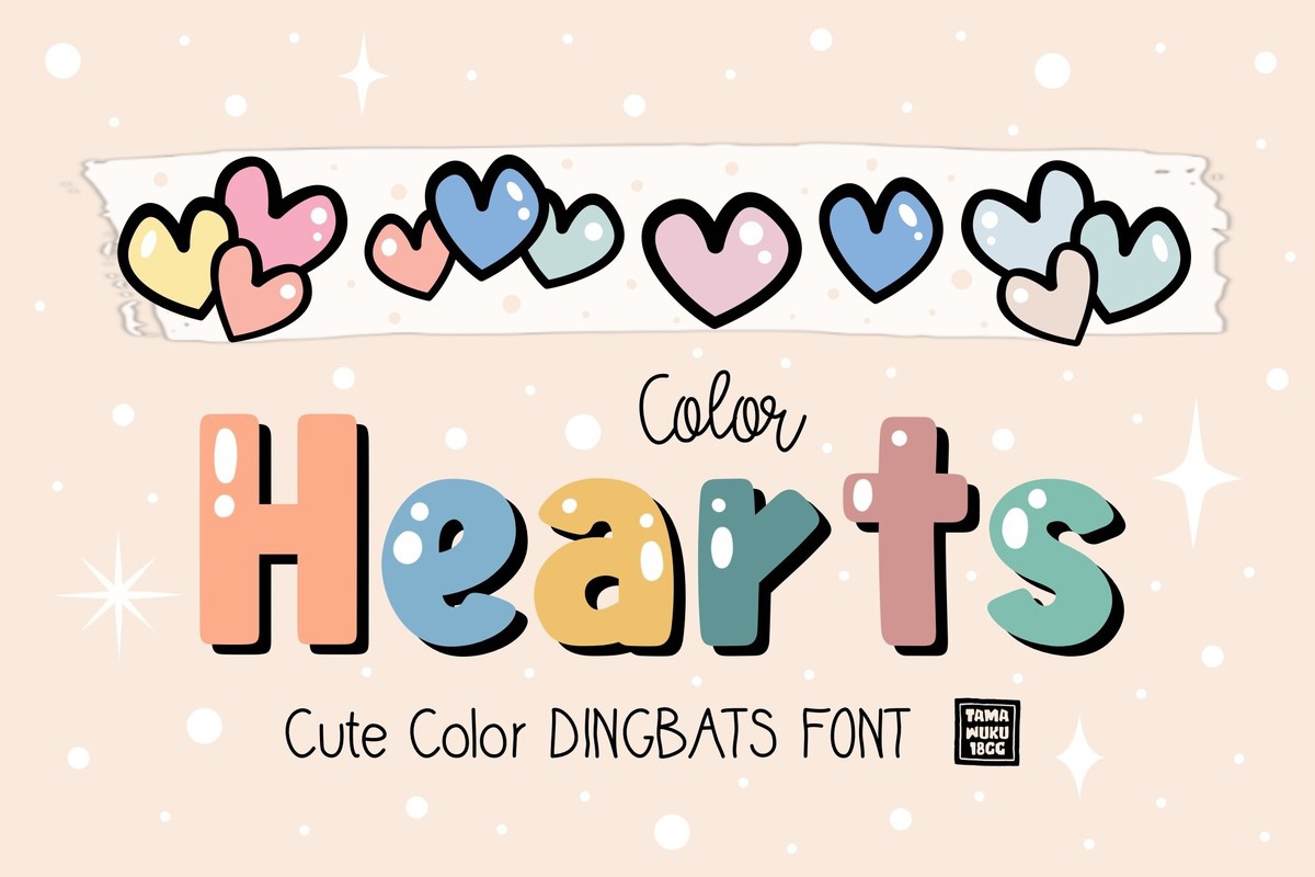 Шрифт Color Hearts