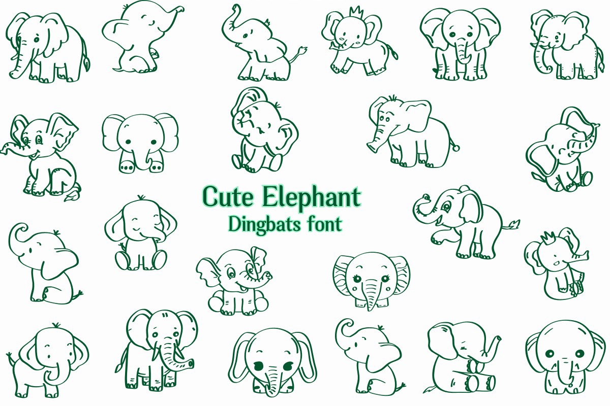 Шрифт Cute Elephant