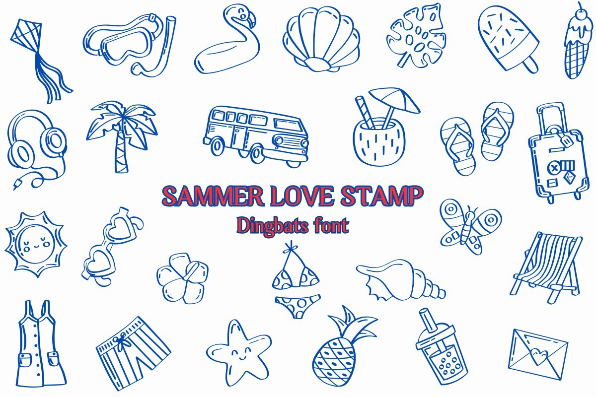 Шрифт Sammer Love Stamp