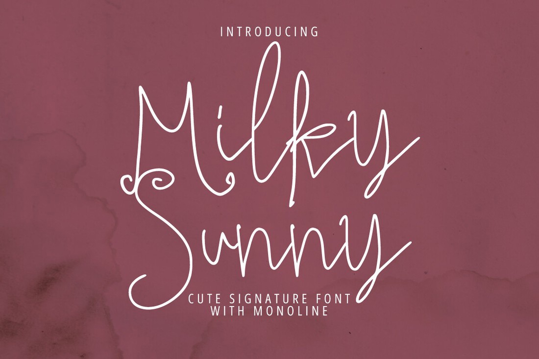 Шрифт Milky Sunny Signature