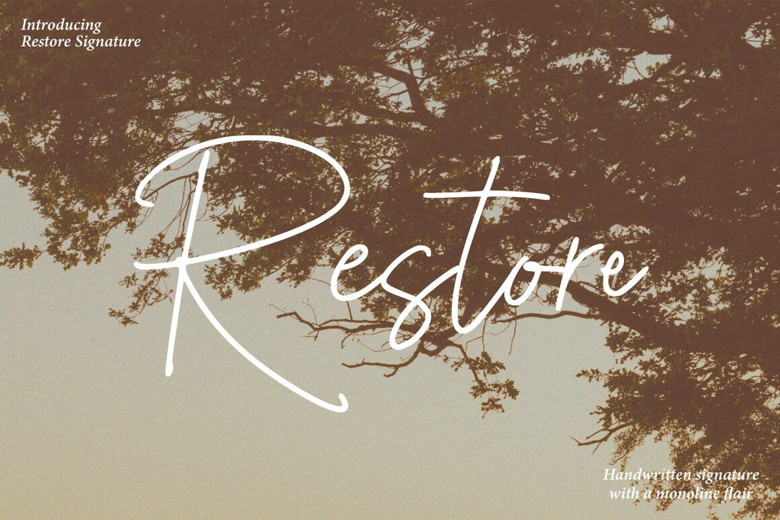 Шрифт Restore Signature